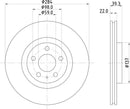 Mintex Brake Discs fits -Alfa Romeo V284:5 MDC1003 (also fits other vehicles)