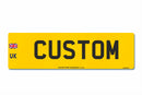 Oversized Rear Aluminium Travel Number Plate 533 x 152