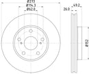 Mintex Brake Discs fits -Toyota V303:5 MDC2017C (also fits other vehicles)