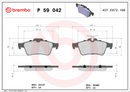Brembo Brake Pad Set - P59042
