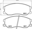 Mintex Brake Pad Set fits -Chevrolet Opel Vauxhall MDB2872 (also fits other vehicles)