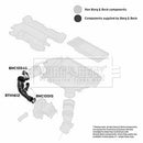 Borg & Beck Turbo Hose  - BTH1612 fits PSA,Fiat,Lanc 1.2,1.3HDi, MJTD