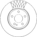 Disctech Brake Disc (Single) - Fits Mercedes-benz - ABD3980 - Front Axle