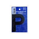 Castle Promotions P - 3in. Adhesive Digit - Black - Pack Of 12 - DPX12P