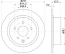 Mintex Brake Discs fits -Nissan V280:4 MDC2503C (also fits other vehicles)