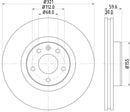 Mintex Brake Discs fits -Audi V300:5 MDC1743C (also fits other vehicles)