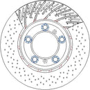 Disctech Brake Disc (Single) - Fits Porsche - ABD4001 - Front Axle Left