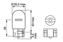 Bosch Pure/Lt Wy21W 12V W3X16D Part No - 1987302222