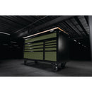 Draper 56" 10 Drawer Trolley Green - 08236