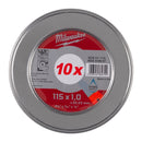 Milwaukee Cut.W Pro+ SCS41 115x1.0mm MetalBox-10pc - 4932478997