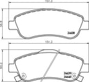 Mintex Brake Pad Set fits -Honda MDB2939 (also fits other vehicles)