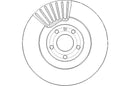 Disctech Brake Disc (Single) - Fits Audi - ABD3051 - Front Axle