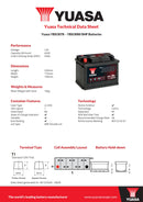 Yuasa YBX3078 - 078 SMF Car Battery - 4 Year Warranty