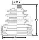 Borg & Beck Cv Joint Boot Kit  - BCB6265 fits Mini Cooper, One, Clubman