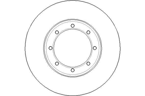 Disctech Brake Disc (Single) - Fits Hyundai, Nissan - ABD3165 - Rear Axle