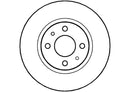 Disctech Brake Disc (Single) - Fits Alfa romeo, Volvo - ABD3443 - Front Axle