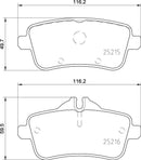 Mintex Brake Pad Set fits -MercedesBenz MDB3245 (also fits other vehicles)