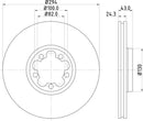 Mintex Brake Discs fits -Ford V294:5 MDC1082C (also fits other vehicles)