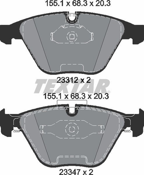 BMW, Brake Pad Set - Textar 23312072503401