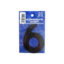 Castle Promotions 6 - 3in. Adhesive Digit - Black - Pack Of 12 - DPX126