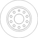 Disctech Brake Disc (Single) - Fits Audi, Skoda - ABD3345 - Rear Axle