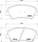 Mintex Brake Pad Set fits -Hyundai Kia MDB3363 (also fits other vehicles)