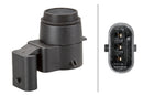 HELLA 6PX 358 141-031 Sensor, parking distance control - angled - 3-pin connector - Plugged