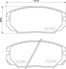 Mintex Brake Pad Set fits -Hyundai MDB3823 (also fits other vehicles)