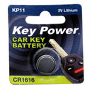 Key Power Coin Cell Battery CR1616 - Lithium 3V - Box of 10 - CR1616KP-PK10