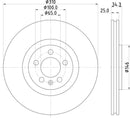 Mintex Brake Discs fits -Audi Seat VW V300:5 MDC2697 (also fits other vehicles)