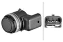 HELLA 6PX 358 270-431 Sensor, parking distance control - 3-pin connector - mounting