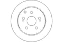 Disctech Brake Disc (Single) - Fits Chevrolet, Toyota - ABD2513 - Rear Axle