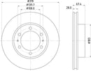 Mintex Brake Discs fits -Toyota S302:5 MDC2803C (also fits other vehicles)