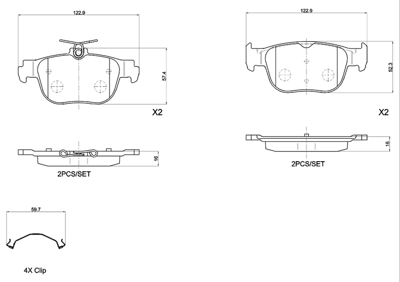 Brembo Brake Pad Set - P85189