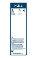 Bosch Rear Wiper Blade - 300mm - H314