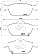 Mintex Brake Pad Set fits -Honda MDB3418 (also fits other vehicles)