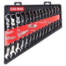 MAX BITE metric flexible head ratcheting combination spanner set (15 pc) - 4932478558