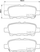 Mintex Brake Pad Set fits -Infiniti Nissan Renault Suzuki MDB3396 (also fits other vehicles)