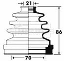 Borg & Beck Cv Joint Boot Kit  - BCB2899 fits Ford Transit Connect