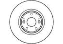 Disctech Brake Disc (Single) - Fits Cadillac, Renault - ABD2153 - Front Axle