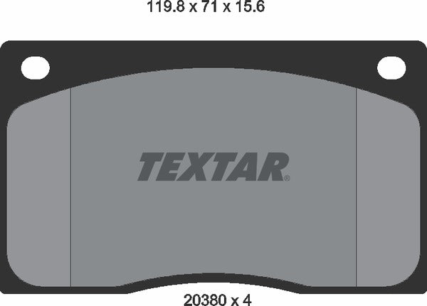 Textar Brake Pad Set - 2038001