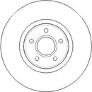 Disctech Brake Disc (Single) - Fits Hyundai, Volvo - ABD3371 - Front Axle