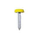 Wot-nots Number Plate Plastic Top Screw - Yellow - Pack Of 2 - PWN630