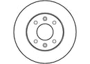 Disctech Brake Disc (Single) - Fits Nissan, Renault - ABD2681 - Front Axle