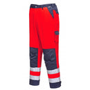 Portwest Lyon Texo Hi-Vis Trousers - Red/Navy - Medium - TX51RNRM