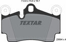 Audi Porsche VW, Brake Pad Set - Textar 2369402