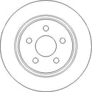 Disctech Brake Disc (Single) - Fits Citroën, Ford - ABD3897 - Rear Axle