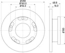 Mintex Brake Discs fits -Ford S280:5 MDC1808C (also fits other vehicles)