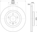 Mintex Brake Discs fits -Land Rover V308:5 MDC2904C (also fits other vehicles)