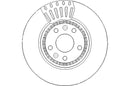 Disctech Brake Disc (Single) - Fits Lexus, Renault - ABD3095 - Front Axle